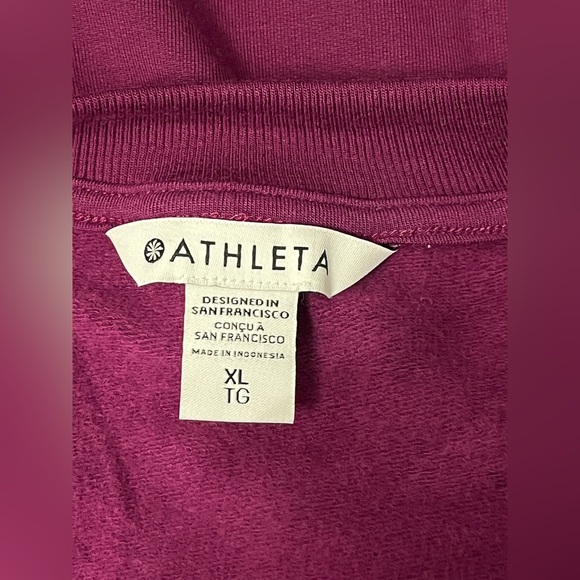 NWT Athleta Balanced Henley Sweatshirt Exotic Fuchsia Size XL - Picture 5 of 5